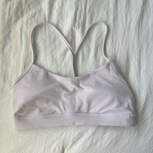 Lululemon Flow Y Bra size 8 light pink EUC
